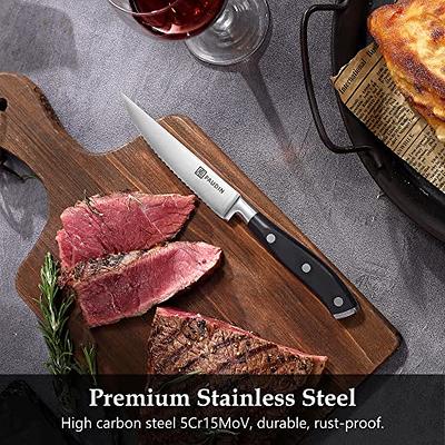 4.5 Serrated Steak Knife, Black ABS