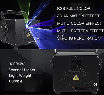 Stage Lights DJ Lights, WorldLite RGB Full Color Laser Party Disco Light  with Sound Activated & DMX Control, Great for Party Disco Bar Club Lights