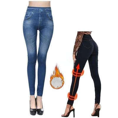 Thermal Fleece Denim Jeggings