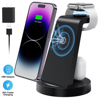 Station de Charge Apple pour iPhone  14/13/12/11/Pro/Max/XS/XR/X/8/7/6/5/Plus, Chargeur Apple Watch  8/Ultra/7/6/SE/5/4/3/2/1, Chargeur iPhone for AirPods2/3/Pro/Pro2 :  : High-Tech