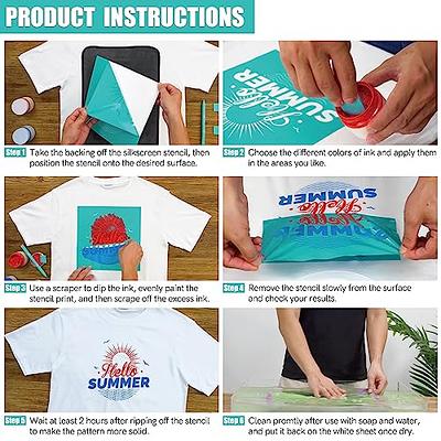 8.5 X 11 Coffee Reusable Self- Adhesive Silk Screen Stencils Transfer,  Home Decoration T-Shirt Bag Craft Chalk Stencils