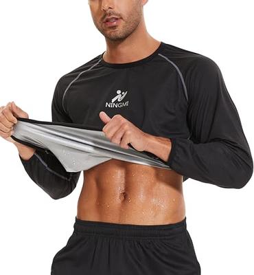 NINGMI Sauna Shirt for Men Sauna Suit Long Sleeve Compression Top Workout  Gym Sweat Sauna Jackets - Yahoo Shopping