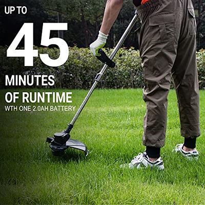 21V Weed Wacker Battery Powered, T TOVIA Cordless String Trimmer & Edger,  10 Inch Weed Eater with 90 Degree Adjustable Head and Loop Handle,  Telescoping Shaft, Two 2.0Ah Batteries and Charger - Yahoo Shopping