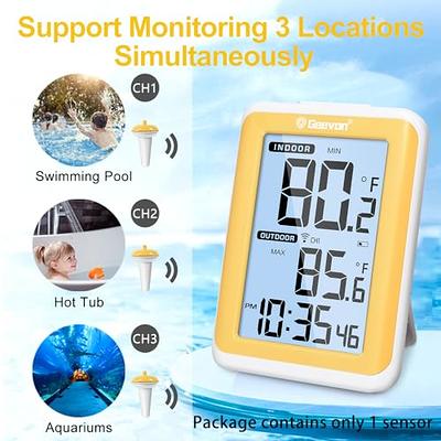 KingSom Floating Pool Thermometer, Large Size Easy Read Water Temperature  Thermometer, Pro Swimming Pool Thermometer with String, Hot Tub Thermometer,  Floating Gold Fish Thermometer for Pond Spa - 1PC - Yahoo Shopping