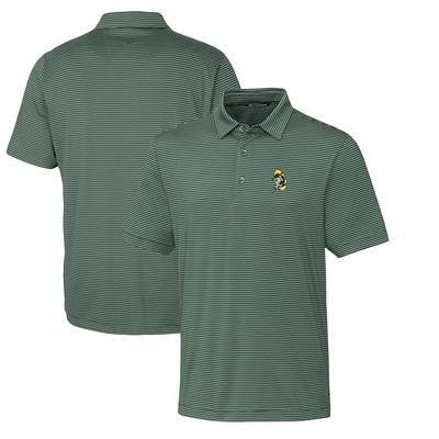 Men's Cutter & Buck White Green Bay Packers Throwback Logo DryTec Genre Textured Solid Polo Size: Large