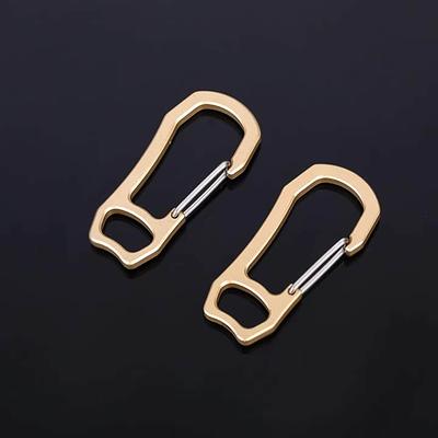 5 Pcs Carabiner Keychain Small Clip Climbing Snap Hook Spring Lock Brass -  Yahoo Shopping
