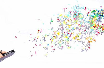 12 inch Confetti Cannons Multicolor | Biodegradable Confetti & Air Powered  | Launches 20-25ft | Celebrations, New Year's Eve, Birthdays and Weddings