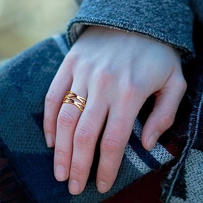 Gold 5 Assorted Chunky Ring Pack