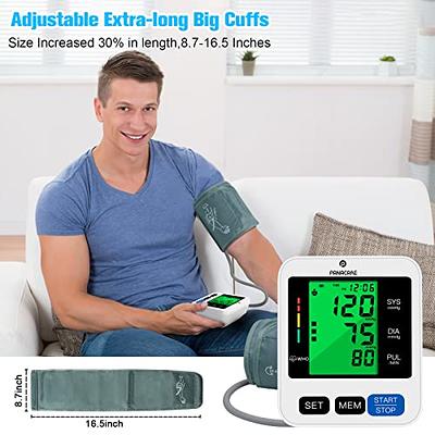 New 2024 Wrist Blood Pressure Machine - Rechargeable Blood Pressure Monitor  with Large LED Display with Position Sensor & Voice - Digital Automatic