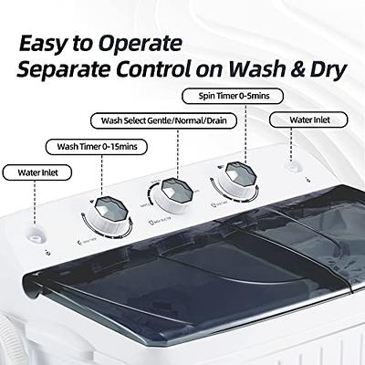 Portable Washing Machine, 2 in 1 Washer Machine, Twin Tub Washing and  Spining Combo Machine, 17.6LBS Portable Washer for Apartment, Dorms, RVs,  Camping and More (Grey) - Yahoo Shopping