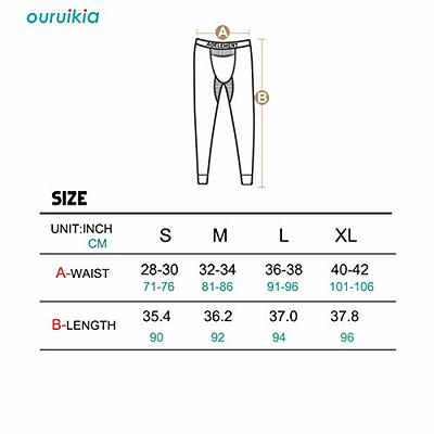 Ouruikia Men's Thermal Underwear Pants Thermal Bottoms Long Johns Bottoms  Cotton Thermal Bottoms Light Grey/Dark Grey S - Yahoo Shopping
