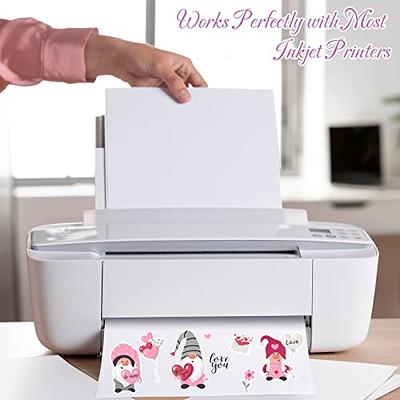 Printable Vinyl Sticker Paper For Inkjet Printer, 80 Sheets Matte, 80 Sheets  Glossy White Waterproof Decal Paper, Tear & Scratch Resistant 