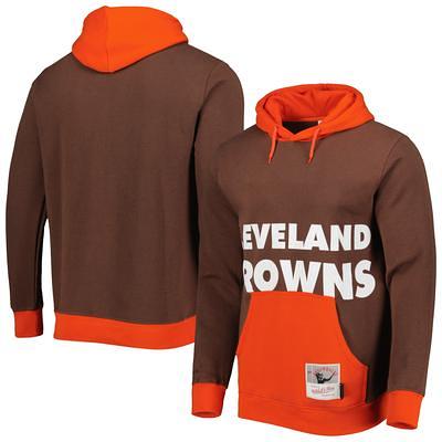 Men's Brown/Heathered Gray Cleveland Browns Big & Tall Team Logo Pullover  Hoodie