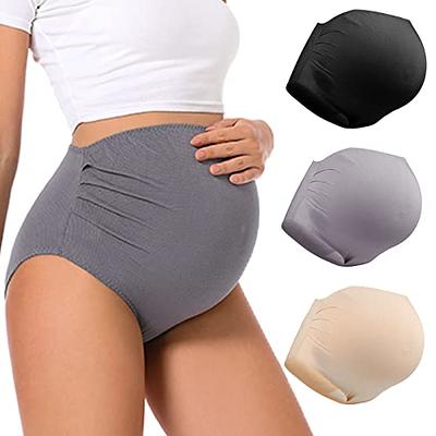 Women's Seamless Maternity Panties High Waisted Pregnancy Underwear Belly  Support Briefs Over Bump 4 Pack 
