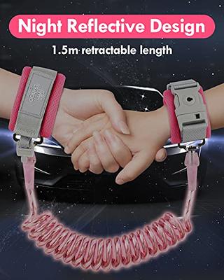 Lehoo Castle Kid Leash, 4.9ft Anti Lost Wrist Link for Toddlers with Key  Lock, Reflective Toddler Wrist Leash, Child Leash Harness, Leash for Kids