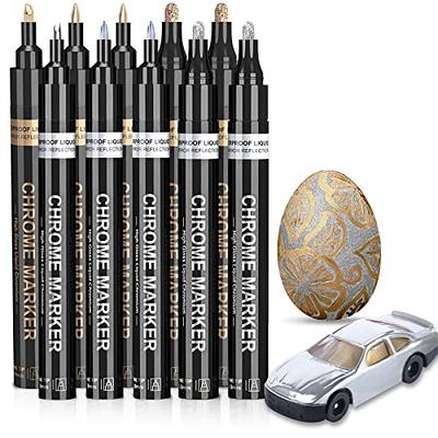  3 Pcs Liquid Chrome Marker, Gloss Oil-Based Silver Mirror  Marker, Reflective Paint Pen for on Any Surface, DIY Highlight Pen for Arts  and Crafts/Metal/Glass/Wood Etc (3mm) : Arts, Crafts & Sewing
