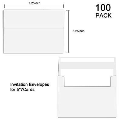 Sweetzer & Orange A6 Envelopes for 4x6 Cards. (100 with Box). White  Envelopes Self Seal. Luxury 150gsm For Greeting Card Envelopes, Invitation