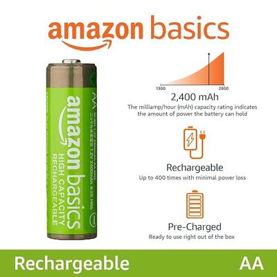   Basics 4-Pack 9 Volt Alkaline Everyday Batteries, 5-Year  Shelf Life : Health & Household