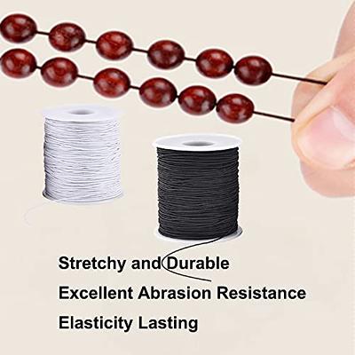 Unique Bargains 1mm White Elastic Stretch Beading String Thread Cord Wire  for Jewelry Making