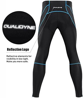 qualidyne Men's Cycling Bike Pants 4D Padded Road Bicycle Tights