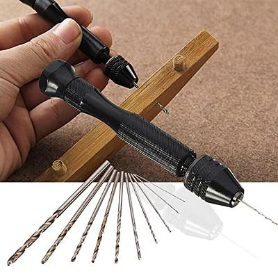 GDFYMI Pin Vise Hand Drill, 48Pcs Micro Drill Bit Set, Mini Hand Drill for Jewelry  Making, Manual Drill Rotary Tool, Jewelry Drill for Stones and Crystals,  for Resin, Plastic, Crafts, Wood(0.5-3.0mm) 