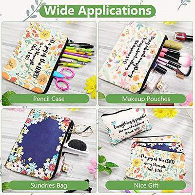4 Pieces Inspirational Bible Verse Pencil Pouch Christian Pencil Case  Scripture Canvas Makeup Bags for Students Office Journaling Supplies (Bible  Verse Pattern,8.7 x 5.5 Inch) - Yahoo Shopping