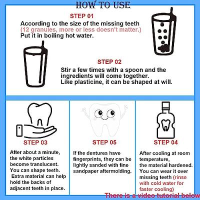 Temporary Tooth Repair kit for Temporary Fixing Missing and Broken Tooth  Moldable Fake Teeth and Thermal Beads Replacement Kit (Size : 1)