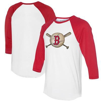  Nike Women's Chicago Cubs Red White Raglan Three