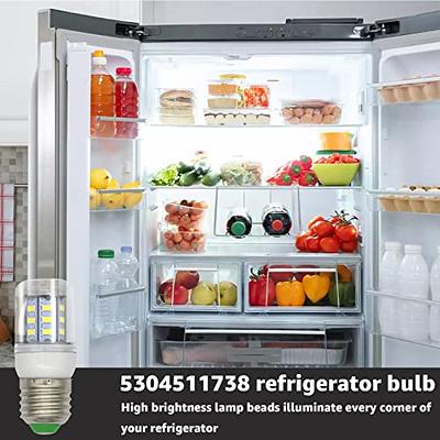 2 Pack Frigidaire Refrigerator Light Bulb - for 5304511738 Light Bulb  Frigidaire Refrigerator Parts PS12364857 AP6278388 