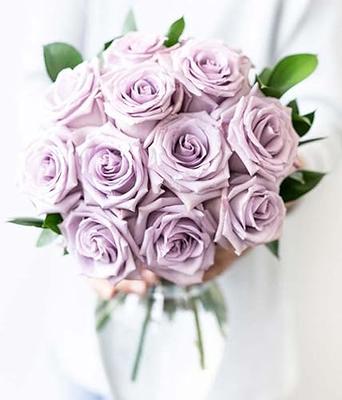 From You Flowers - Purple Pastel Glitter Roses with Free Vase