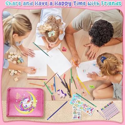 Unicorn School Stationery Organizer For Student Kawaii Pencil Case  Sharpener Ruler Crayon Set Children Gifts Birthday Christmas