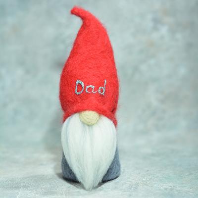 Wool Felt Holiday Ornaments (Set of 6), 'Nordic Gnomes