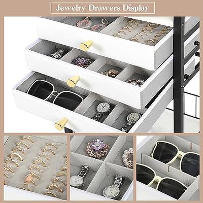 Keebofly Jewelry Organizer,Large Jewelry Stand with 3 Jewelry Box Drawer, Jewelry  Holder Necklace Organizer Earring Storage Jewelry Armoire with Display for Earring  Necklace Ring Bracelet (Black) - Yahoo Shopping