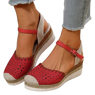 Closed toe store espadrilles platform