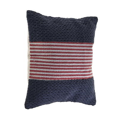 Mainstays Blue Woven Stripe Decorative Pillow Cover - 18 x 18 in