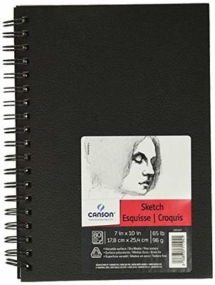 Strathmore 400 Series Art Drawing Journal, 7x10 Wire Bound, Black Drawing  Paper Journal, 100 Pages 