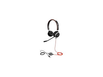  Jabra Evolve 40 Professional Wired Headset, Stereo,  UC-Optimized – Telephone Headset for Greater Productivity, Superior Sound  for Calls and Music, 3.5mm Jack/USB Connection, All-Day Comfort Design :  Electronics