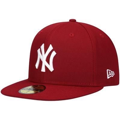 Men's New Era Maroon York Yankees White Logo 59FIFTY Fitted Hat