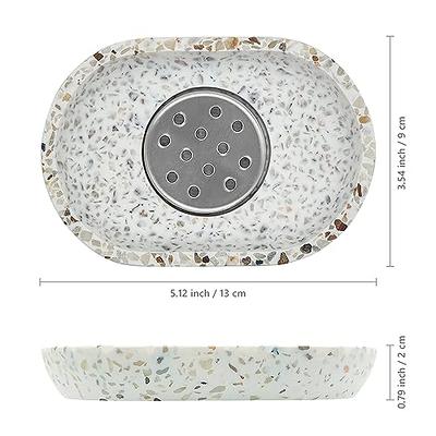 Soap Dish Terrazzo Stone Tray Bar Soap Holder for Shower Bathroom Sink  Kitchen Counter Sponge - Yahoo Shopping