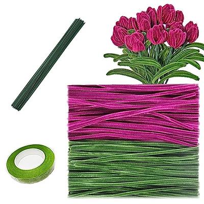 12 Chenille Stems - Pink, Floral Craft Supplies