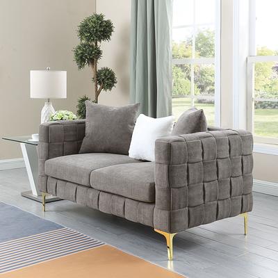 Modern Weave Sofa Snowflake Velvet Upholstered Couch for Living