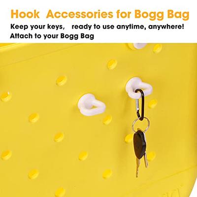 Tiga 4 Packs - Accessories for Bogg Bag- Hooks Hang Charms Simply Southern  Bag Key Chain Compatible with Simple Modern Hiking Buckle Holder White