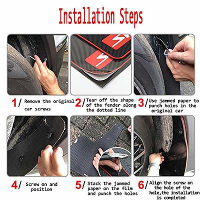 YUNM 4 pcs Car Rubber Mudguard Mud Flaps Splash Guards Rubber Mudguard for  Sports Mud Flaps Guards Splash Front and Rear Universal (Turbo) - Yahoo  Shopping