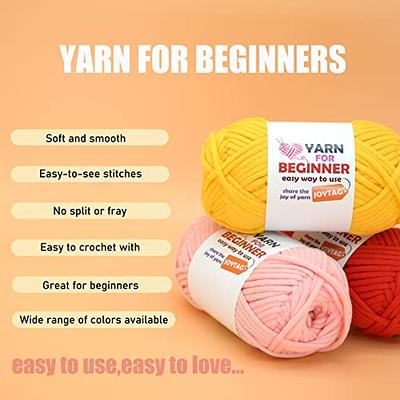 Pllieay Snowy White Cotton Yarn for Crocheting and Knitting, 4 Pack Crochet  Yarn for Beginners with Easy-to-See Stitches, Cotton-Nylon Blend Yarn for