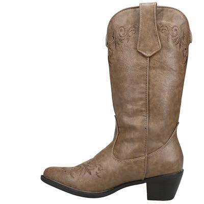 Pasuot Cowboy Boots for Women-Red Cowgirl Western