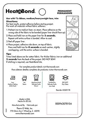 Therm-o-web HeatnBond Ultrahold Iron-On Adhesive 1 yd No Steam