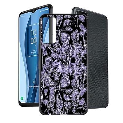 For TCL 40 SE Case, Slim Leather Wallet Phone Cover + Screen Glass