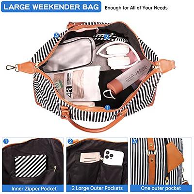 Weekender Bags for Women Overnight Bags with Shoe Compartment 21 Duffle  Travel Bag for Traveling Weekend Gift 3pcs Set