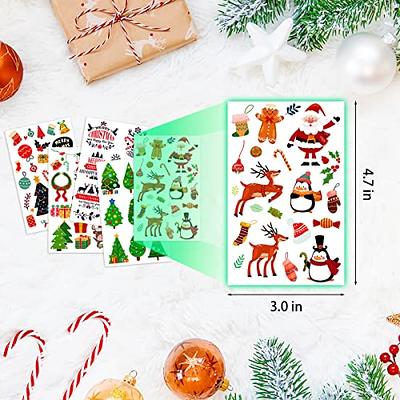  Christmas Temporary Tattoos Stocking Stuffers for Kids Boys  Girls, Glow in the Night Dark Kids Tattoos, Christmas Party Favors Supplies  Decorations, Christmas Fun Dollar Items for Kids (10 sheets) : Toys