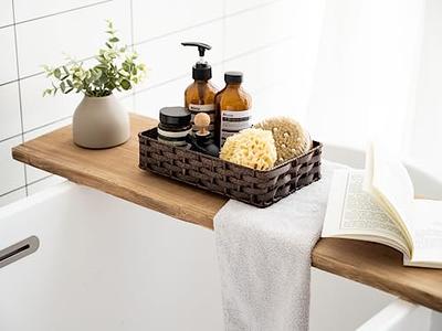 StorageWorks Toilet Paper Basket, Seagrass Wicker Storage Basket for Toilet  Tank Topper For Bathroom 2 Pack